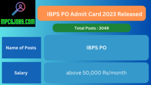 IBPS PO Admit Card 2023 Released