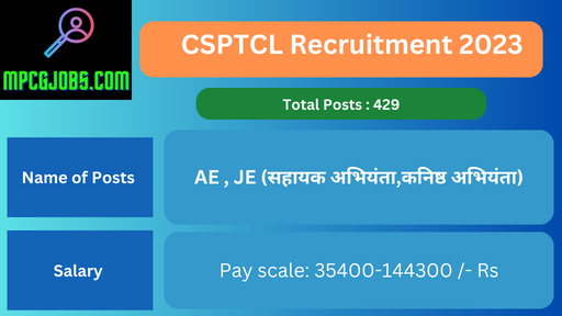 CSPTCL Recruitment 2023